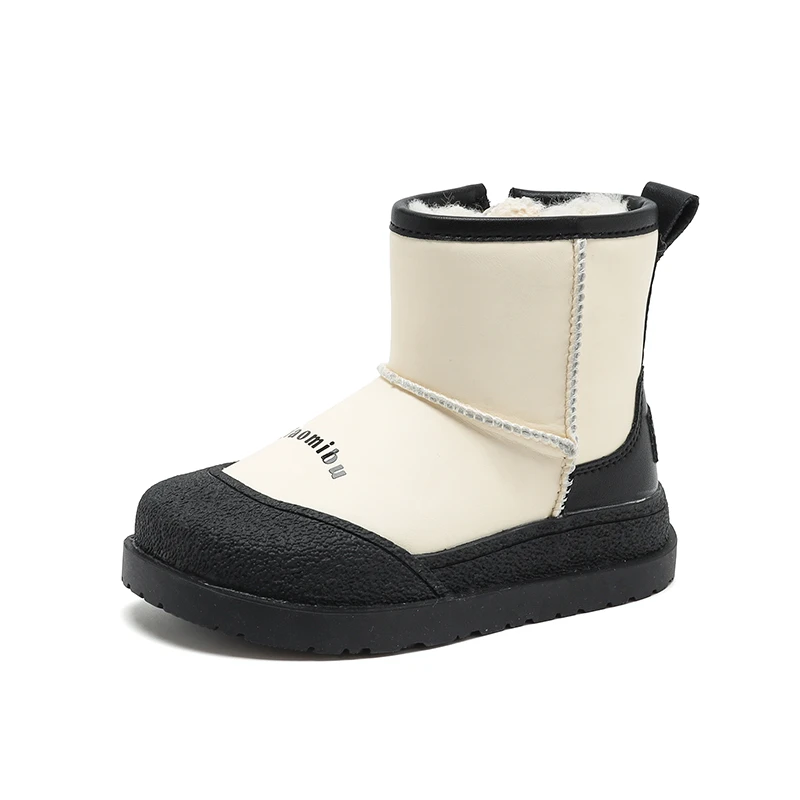 小米步轻奢✿coco✿女童雪地靴2023冬季新款儿童加绒加厚雪地棉防水