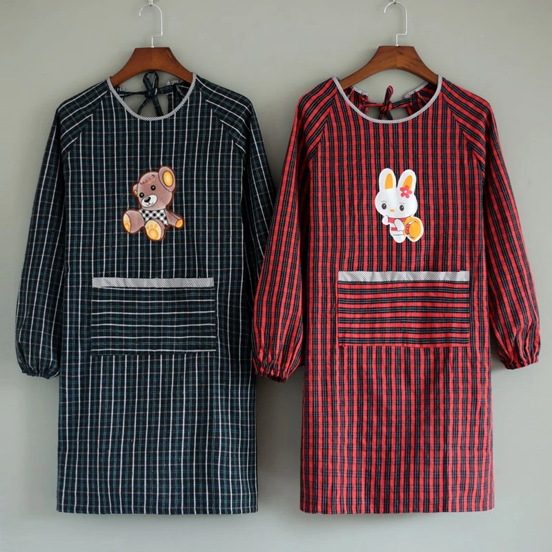 川渝男人围裙厨房煮饭做饭长袖罩衣过年做事干活反穿工作服围衣