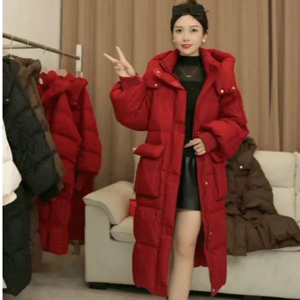 大口袋款连帽时尚百搭蓬松加厚羽绒服811