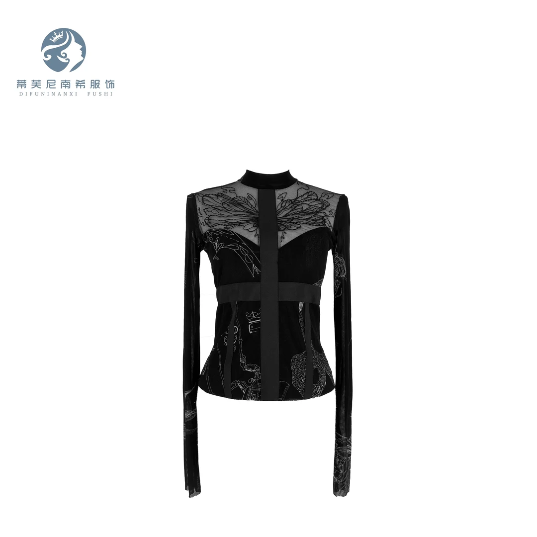 设计师秋季气质时尚高级显瘦长袖打底衫（秩序明天）       X1053