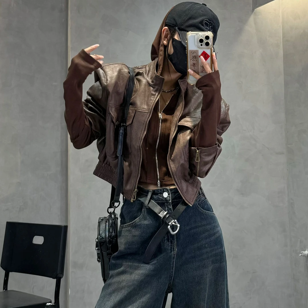 【大度原创】痞帅机车皮衣外套#31132