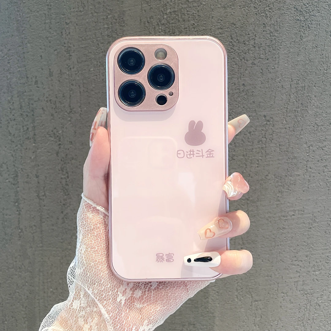 适用玻璃壳苹果iPhone/华为荣耀/OPPO/VIVO/小米手机壳14/13个性