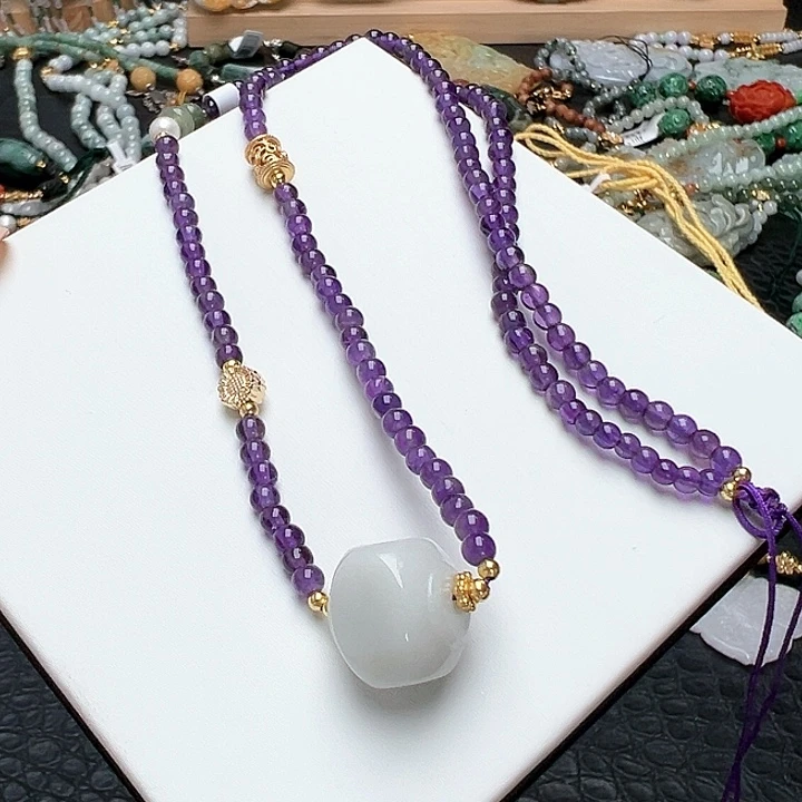 翡翠颈饰未镶嵌一套52