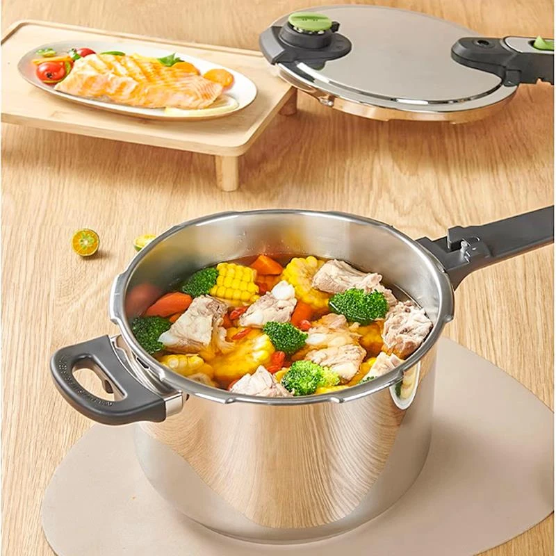 新款高压锅德国通用电磁炉不锈钢家用304加厚防爆燃气压力锅