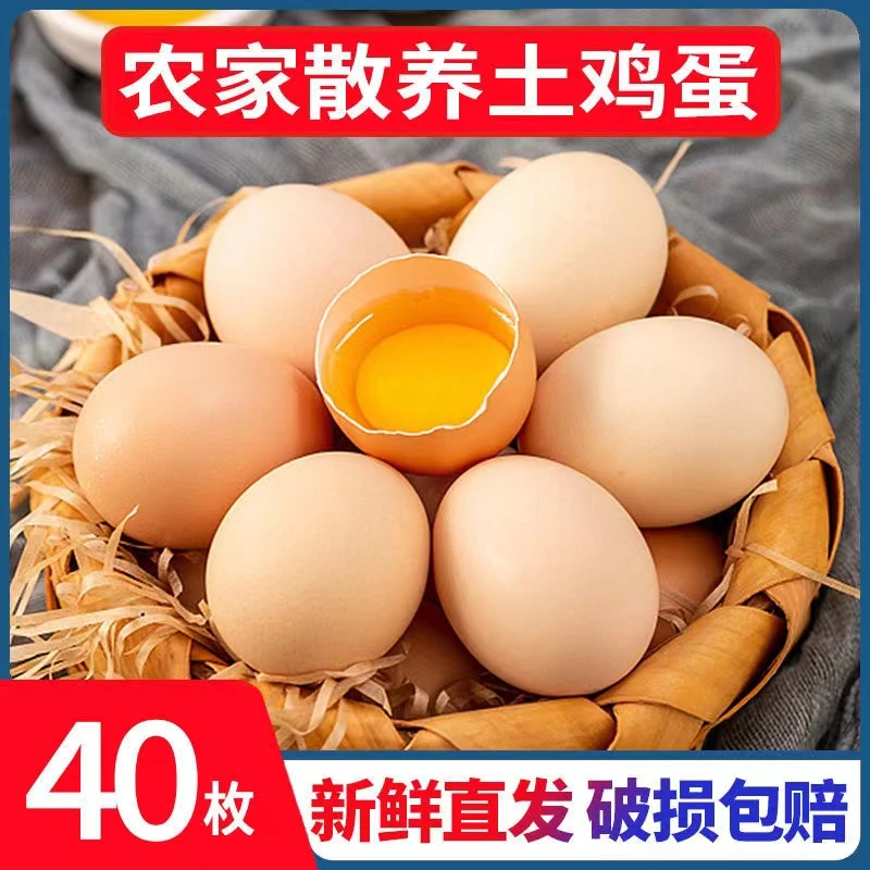 【东方卫视】土鸡蛋农家散养笨鸡蛋孕妇宝宝辅食现捡现发40枚