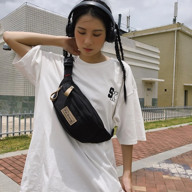 小挎包男胸包简约轻便运动斜肩背包男士腰包ins潮牌单肩斜挎包女