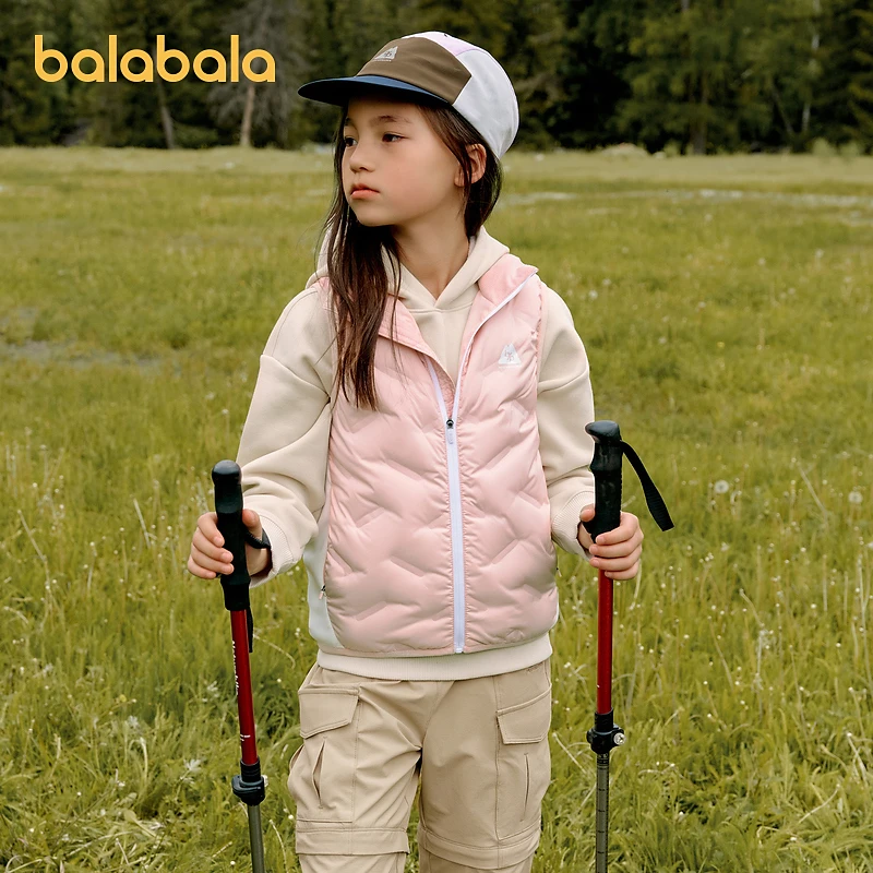 【bp】巴拉巴拉功能运动24秋冬轻量保暖儿童羽绒服鸭绒马甲背心