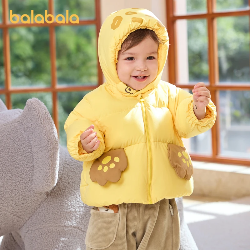 巴拉巴拉婴儿羽绒服男童冬季女童短款外套可爱