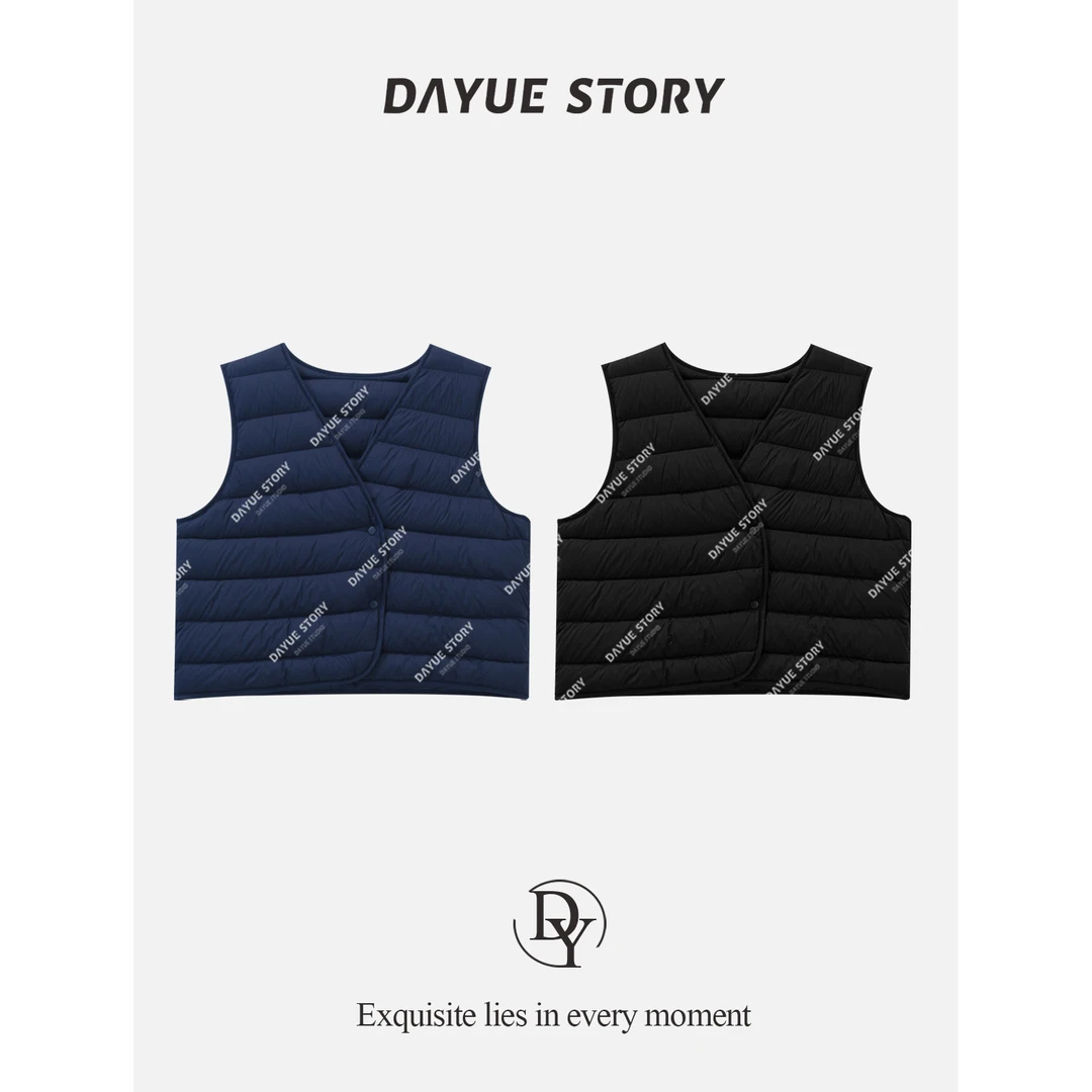 DAYUE【羽绒小马甲】“90白鸭绒”羽绒内胆马甲 轻薄保暖背心V领坎肩