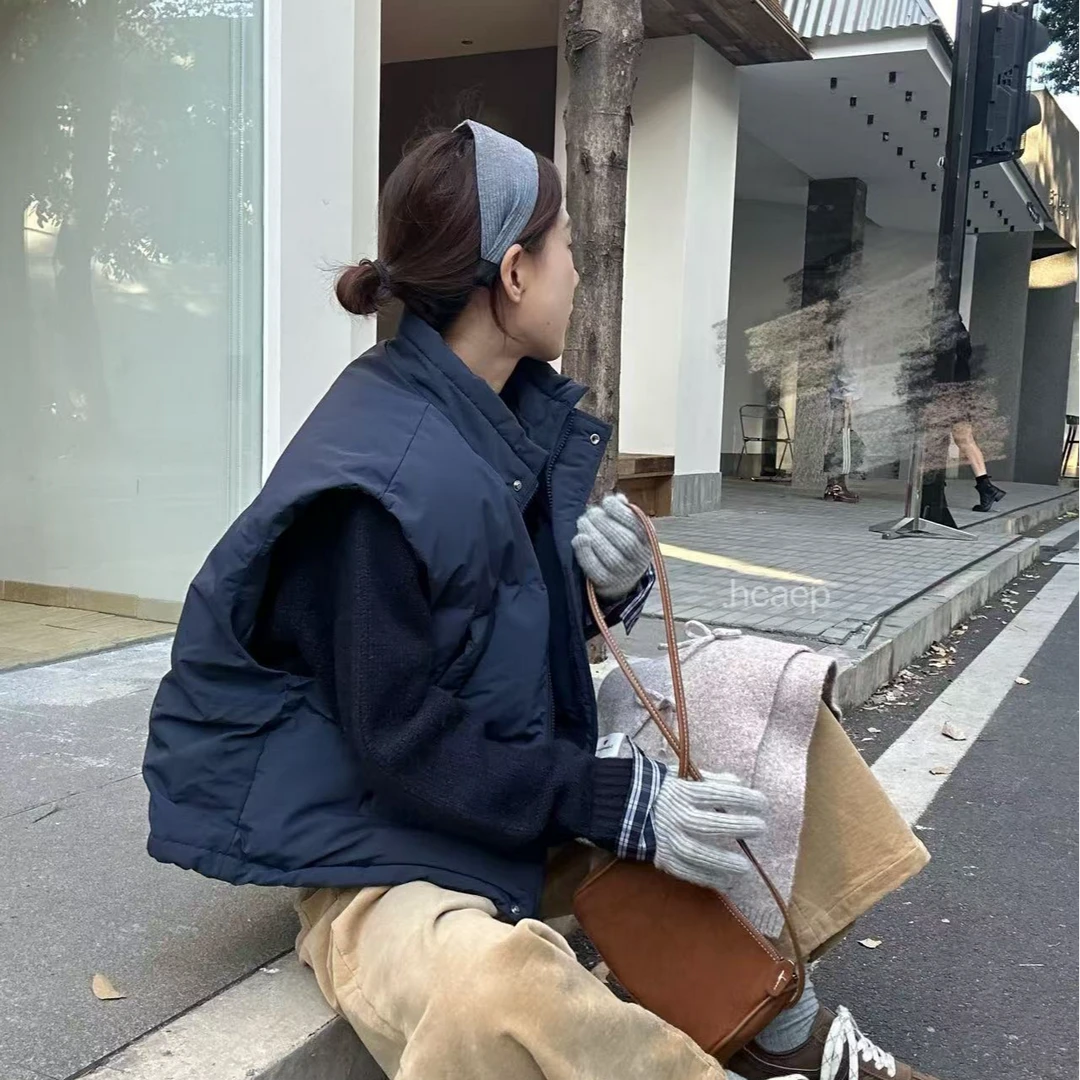 Peach自制 ‘暖阳冬日’休闲立领冬季外穿棉衣马甲背心 367