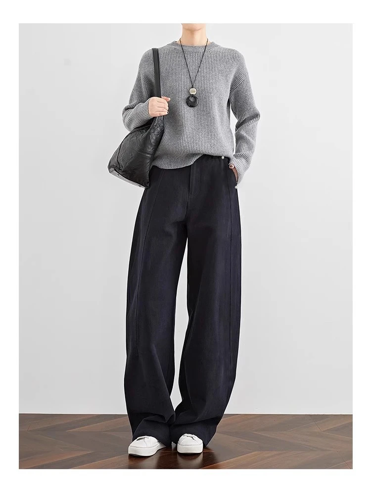 027裤子女款爆款2024新款水洗棉加厚直筒牛仔裤女正版小个子女装