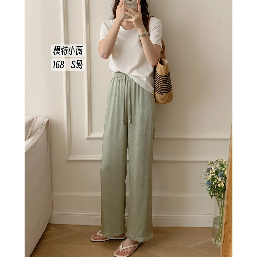 微瑕疵，半送价，仅1条-【冰感空调裤/巨凉】直筒休闲空调裤2956