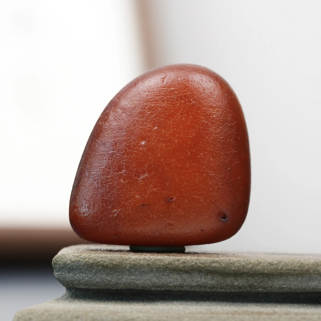 天然原矿无优化紫红色全皮蜜蜡原石吊坠毛衣链手把件挂件