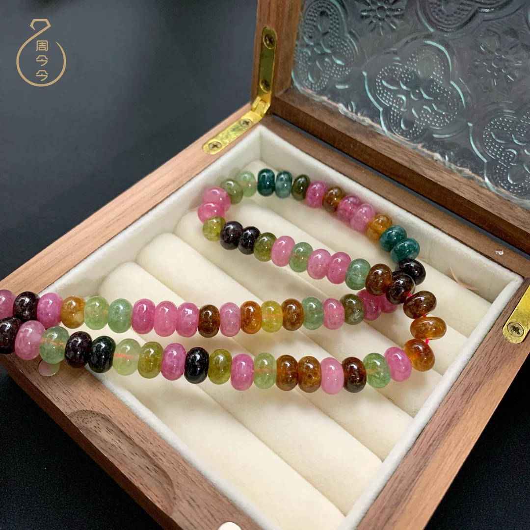 【周今今】5008大号算盘彩碧材料串（5*8mm±）