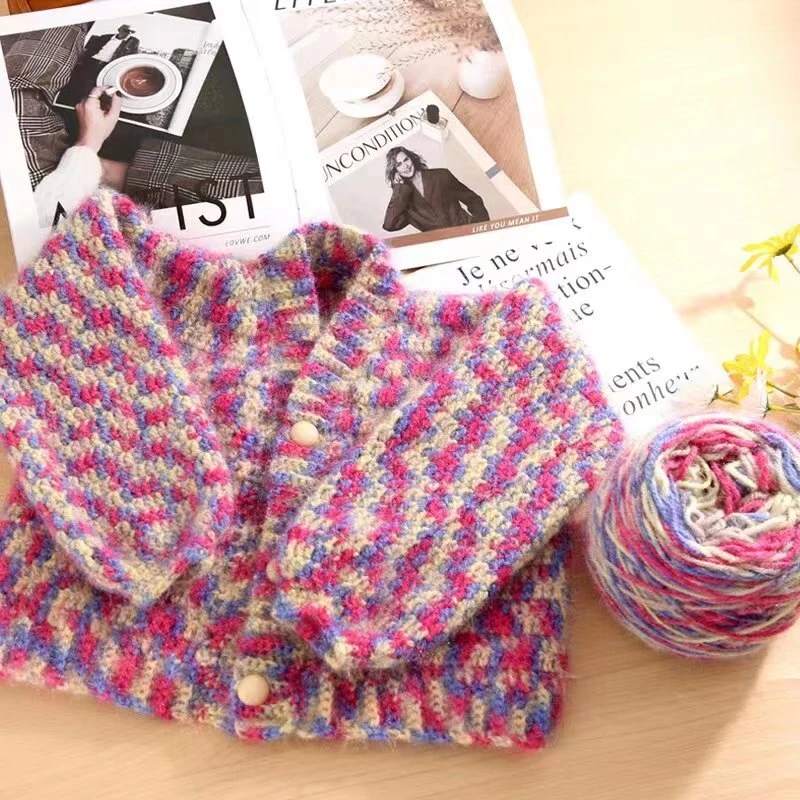 超柔星空花式绒毛羊毛毛线手工编织保暖粗毛绒线手编毛线