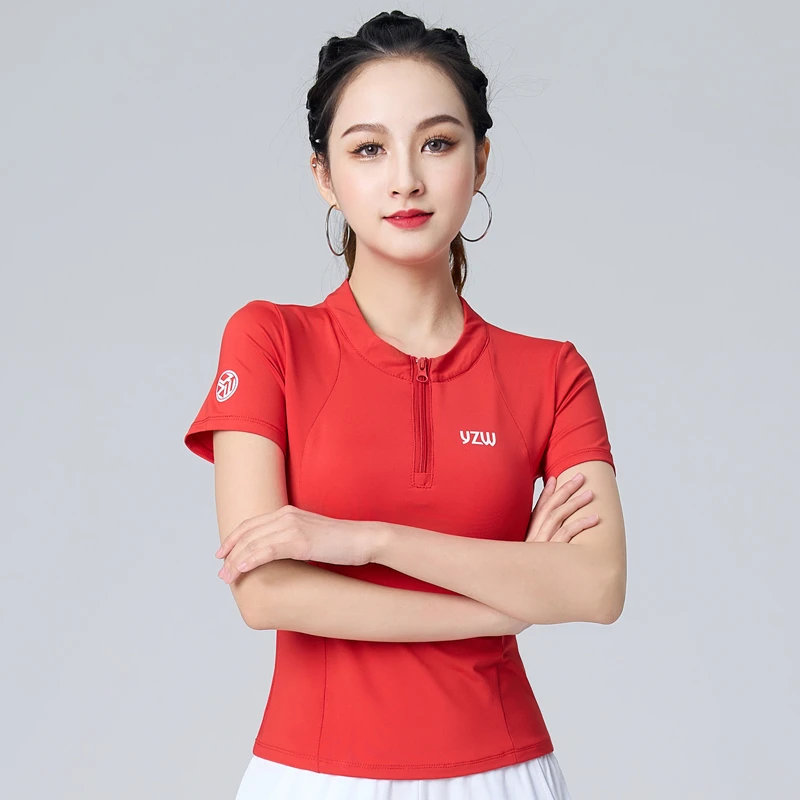 XVRV2025夏季新款半拉链短袖T恤t速干健身衣跑步运动透气训练上衣