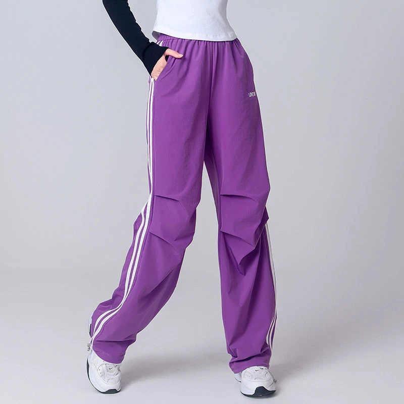 XVRV2025夏季新款运动裤高腰显瘦宽松休闲哈伦健身女士两穿裤