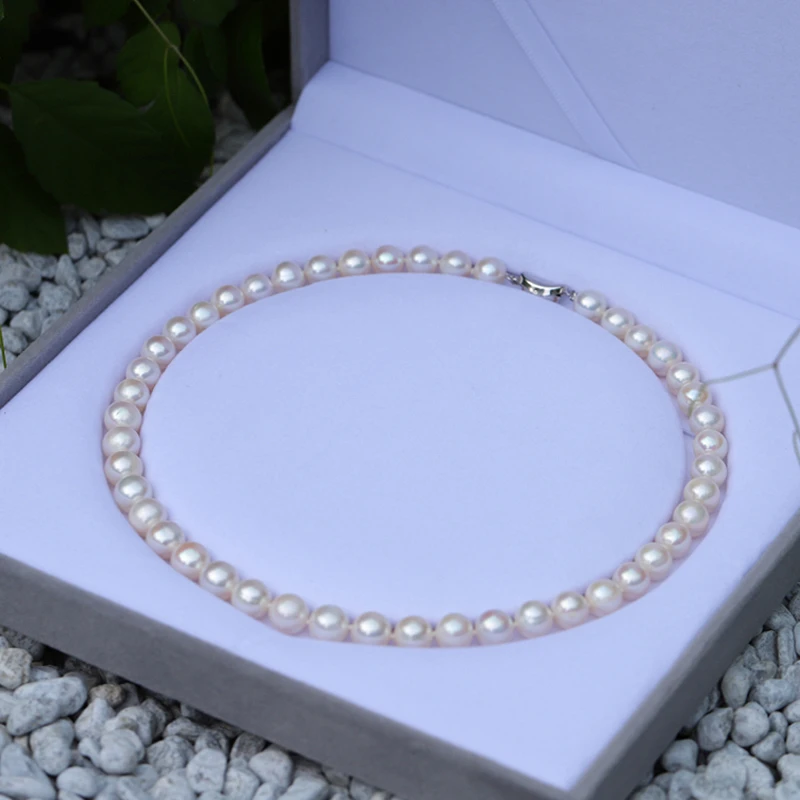 【特选冷白光 5A珠光  大樱花粉】实卡点位8.3-9.3mm淡水无核珍珠