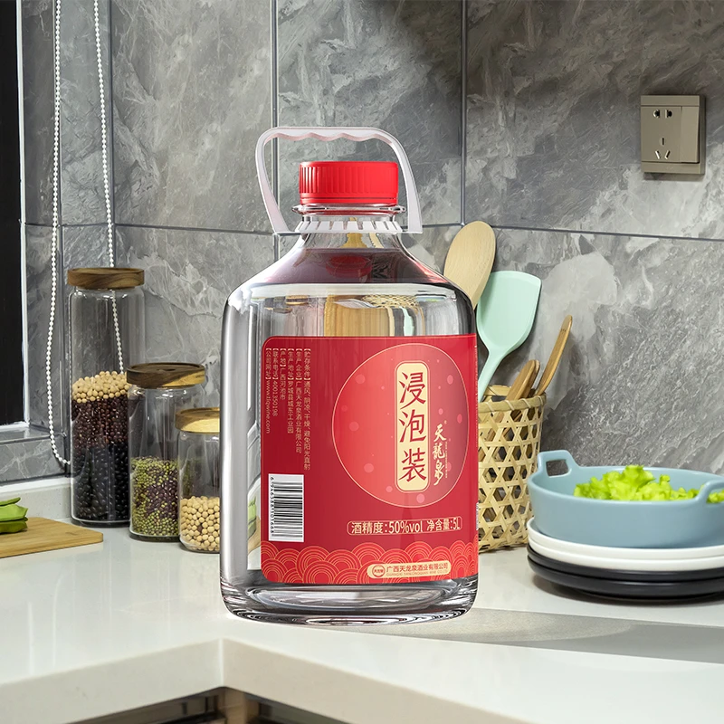 tianlongquan/天龍泉天龙泉50度浸泡专用米香型米酒5L玻璃瓶装5L