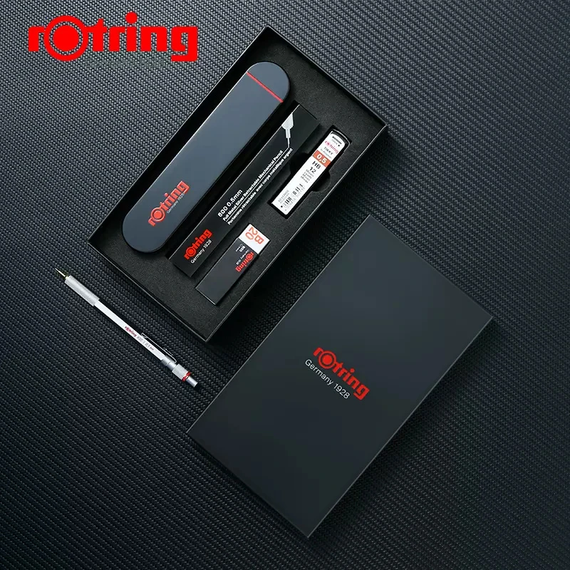 德国rotring红环800金属自动铅笔绘图0.50.7mm手绘素描可伸缩铅笔