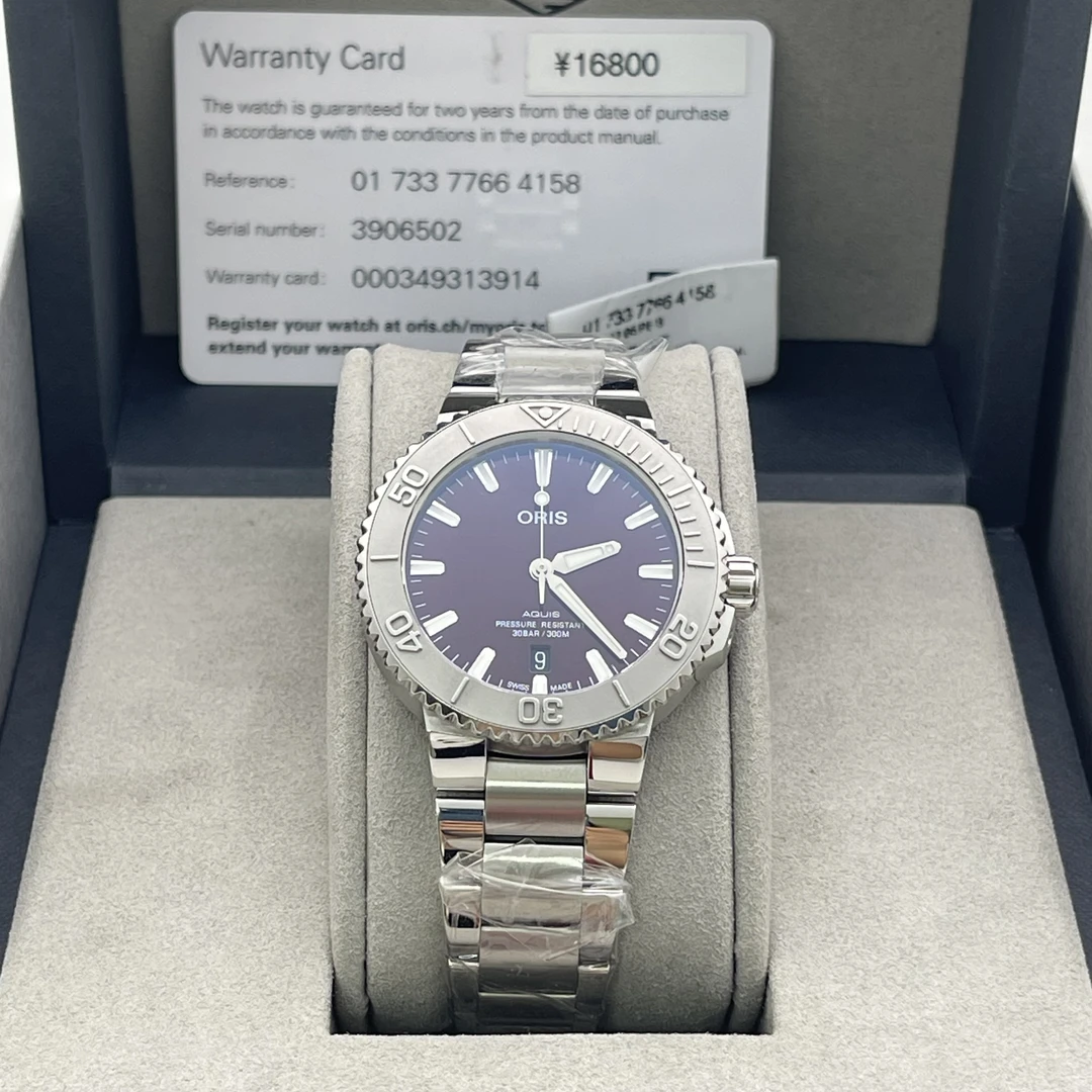 95新 Oris/豪利时 AQUIS/A82630/自动机械/41.5mm/工价16800/大全