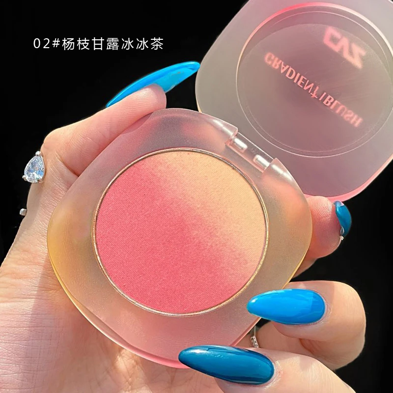 渐变腮红盘平价小众一盘多用冰茶可桃渐纯欲显白变色网红爆款胭脂