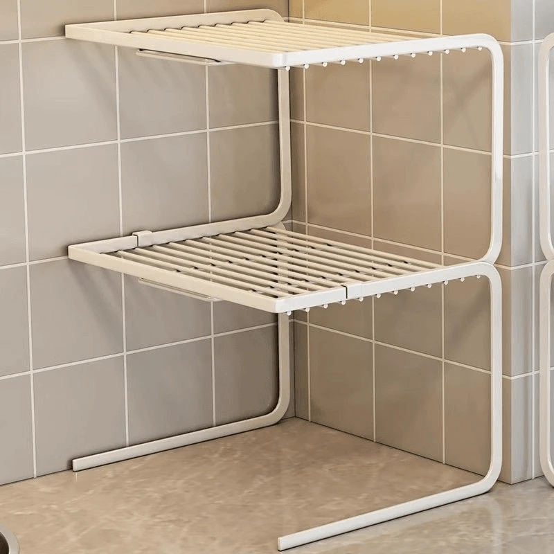 厨房桌面分层架台面置物架子锅架神器橱柜锅具柜子收纳架多层隔板