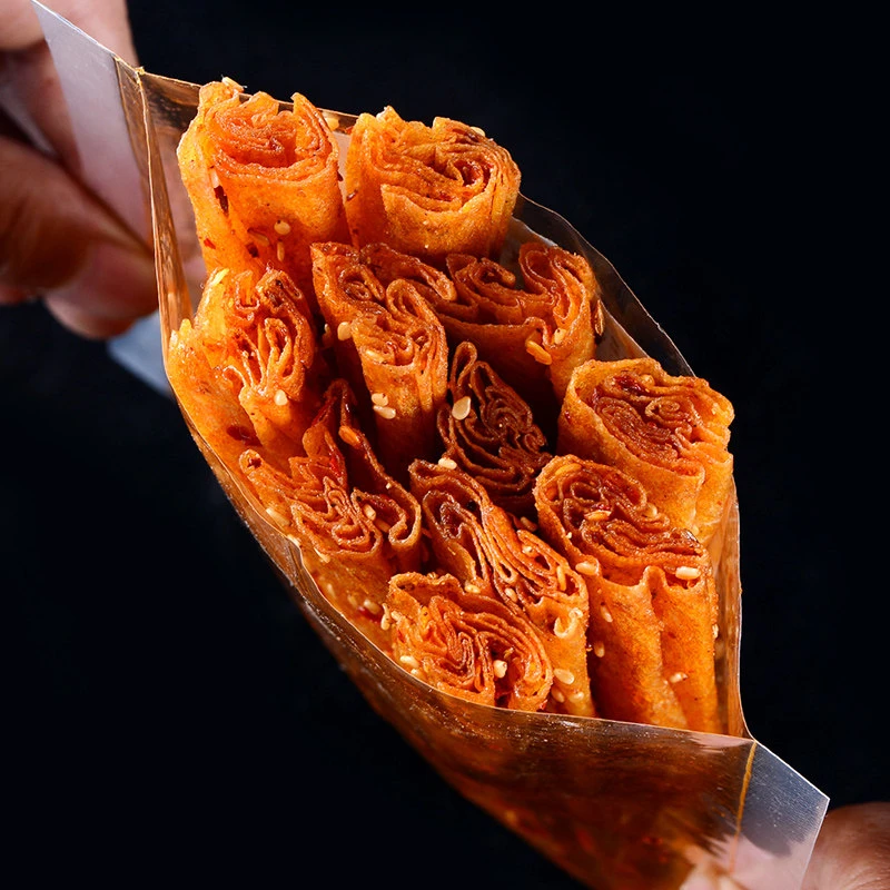 思乡山魔鬼辣豆卷辣条网红零食爽口香辣豆腐皮湖南特产休闲小零食