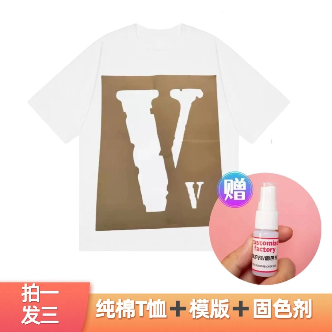 MJ唇印T恤diy口红印纪念t恤字母模版纯棉半袖情侣装白色圆领短袖