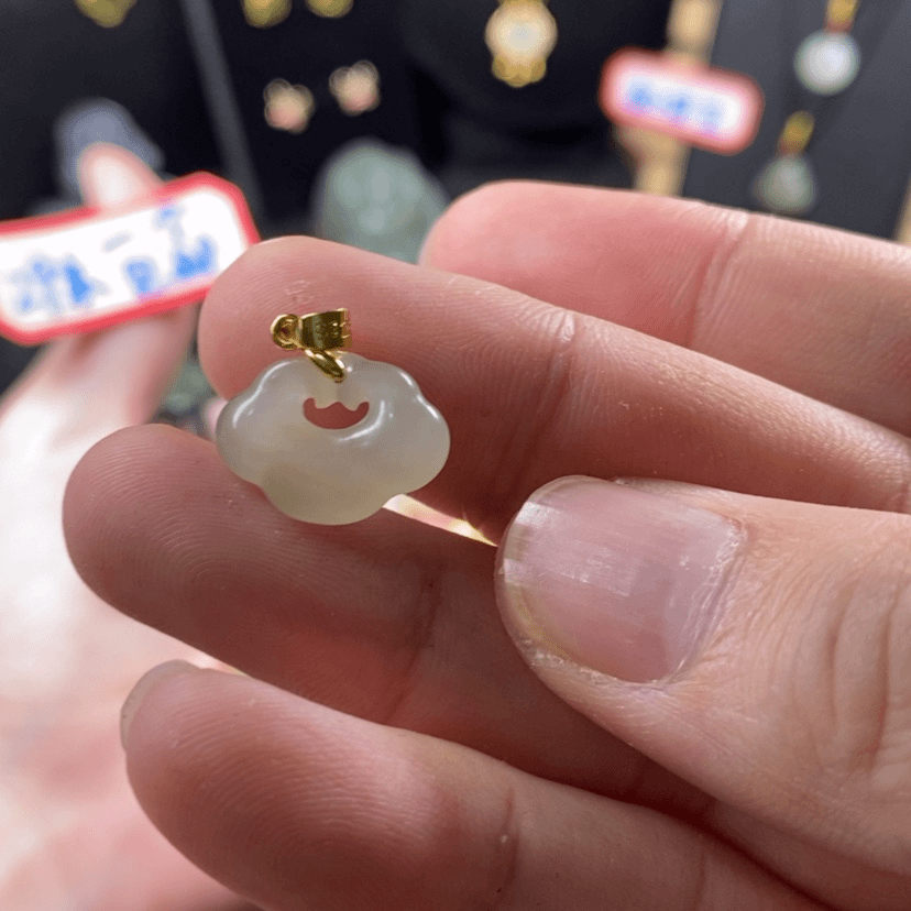 【闪购商品】和田玉颈饰银S925镶嵌