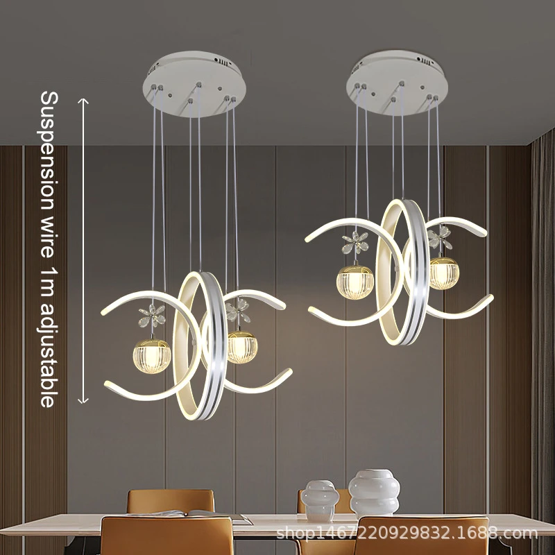 新款创意吊灯客厅餐厅现代简约长线灯中山灯具家用饭厅灯甜品灯具