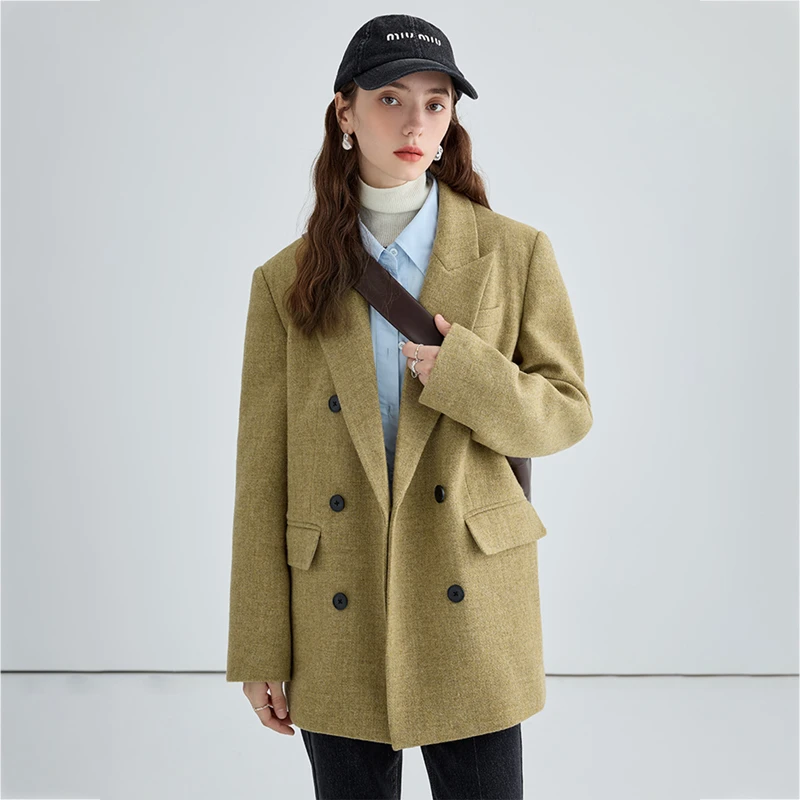 VEGACHANG2025春季新款大衣女欧若风上新西装外套时尚118936