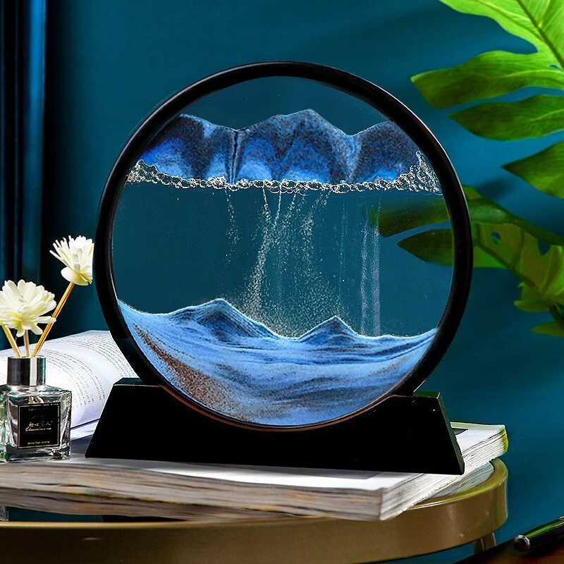 酒柜3D客厅玄关艺术装饰品流沙画创意解压办公室桌面轻奢礼物