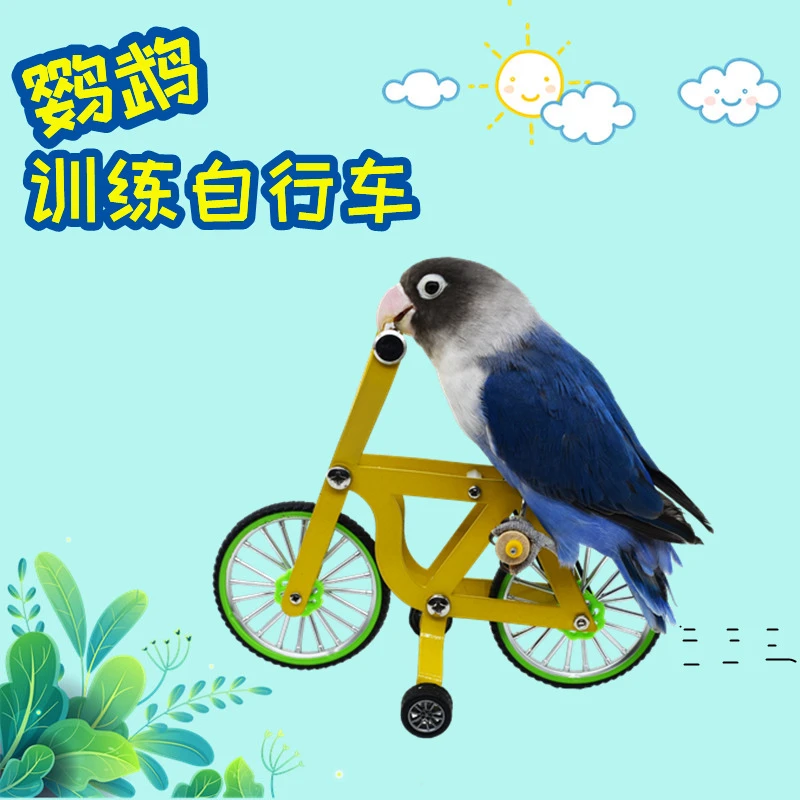鹦鹉自行车玩具训鸟用品用具道具虎皮牡丹玄凤黄单车训练智力玩具