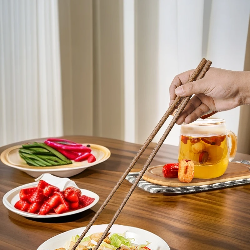 炒菜捞面商用加长筷子火锅油炸无蜡鸡翅木红檀木超长防烫大号筷子