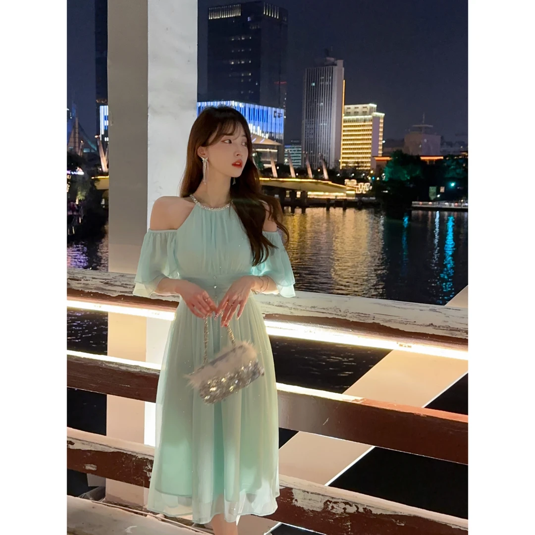 三分甜糖连衣裙女爆款2023新款洋气上档次裙子多巴胺穿搭X36073#