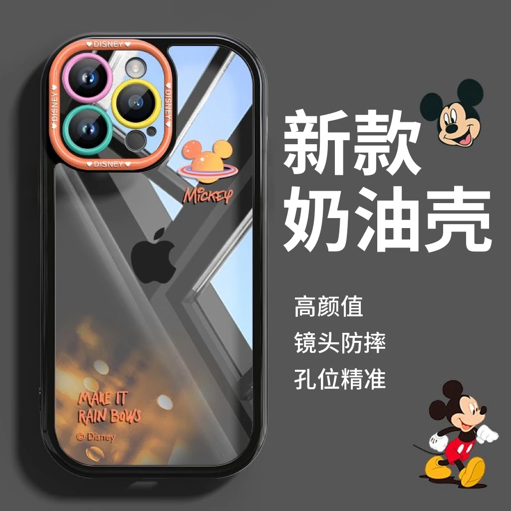 黑框米奇适用苹果15/14promax手机壳13全包12华为/oppo/小米/vivo