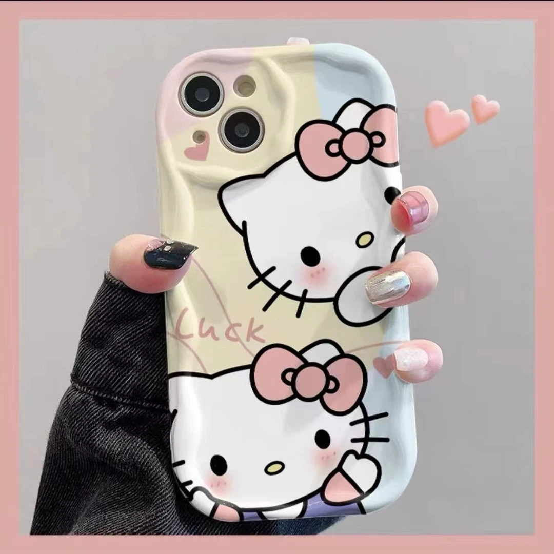 彩色KT猫适用苹果15/14promax手机壳13全包12华为/oppo/小米/vivo