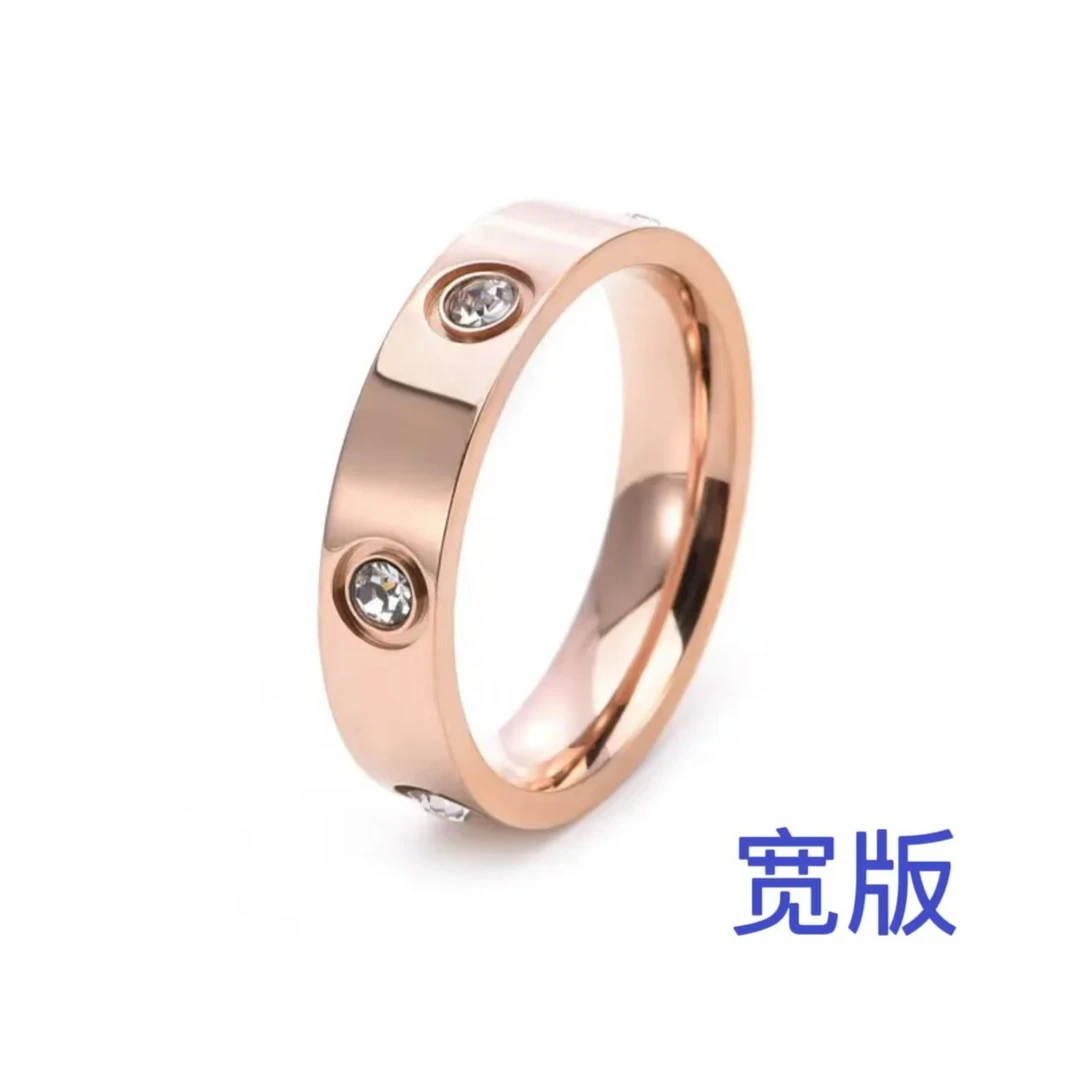 钛钢戒指 《福系列》宽版气质对戒简约不掉色礼物送情侣送老婆戒指