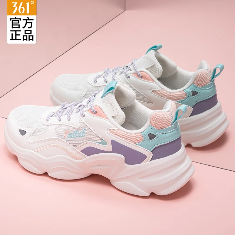 361女鞋新款运动鞋户外休闲鞋女士跑步鞋老爹鞋网面透气网红爆款
