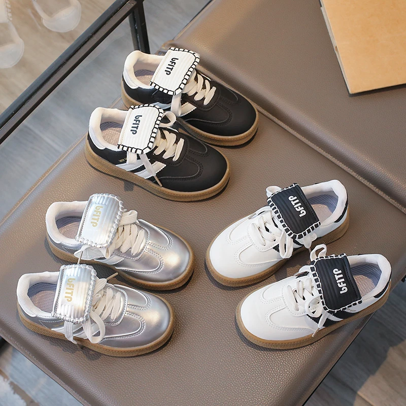 儿童德训鞋2024秋季新款女童板鞋男童运动鞋百搭软底运动鞋-5541