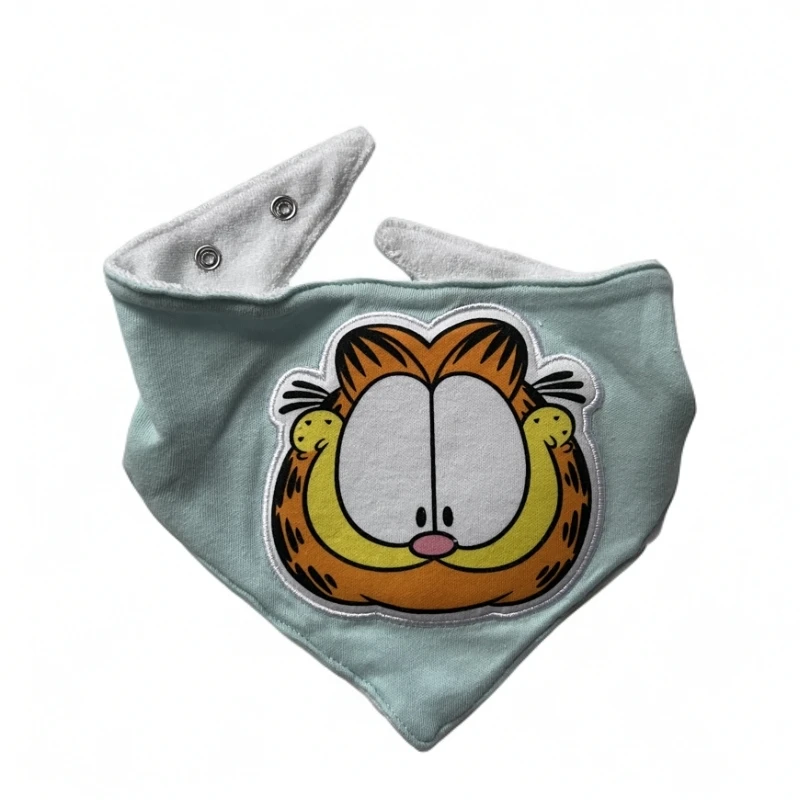 西柚家咖啡猫口水巾卡通韩版儿童宝宝印花幼儿纯棉新生儿秋冬保暖