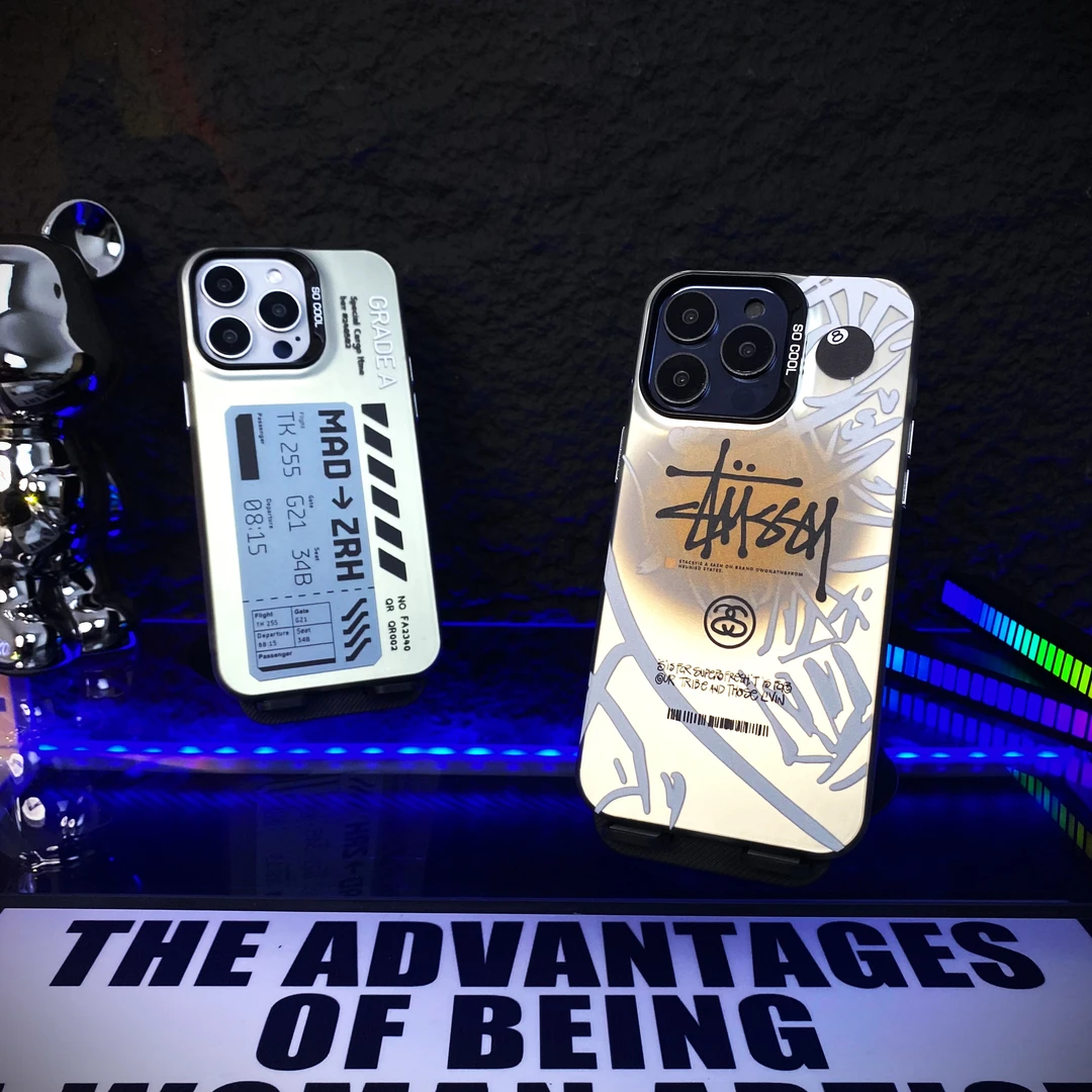 潮牌机票-台球黑8-IMD彩银个性创意软包边硬背板-散热-防摔手机壳