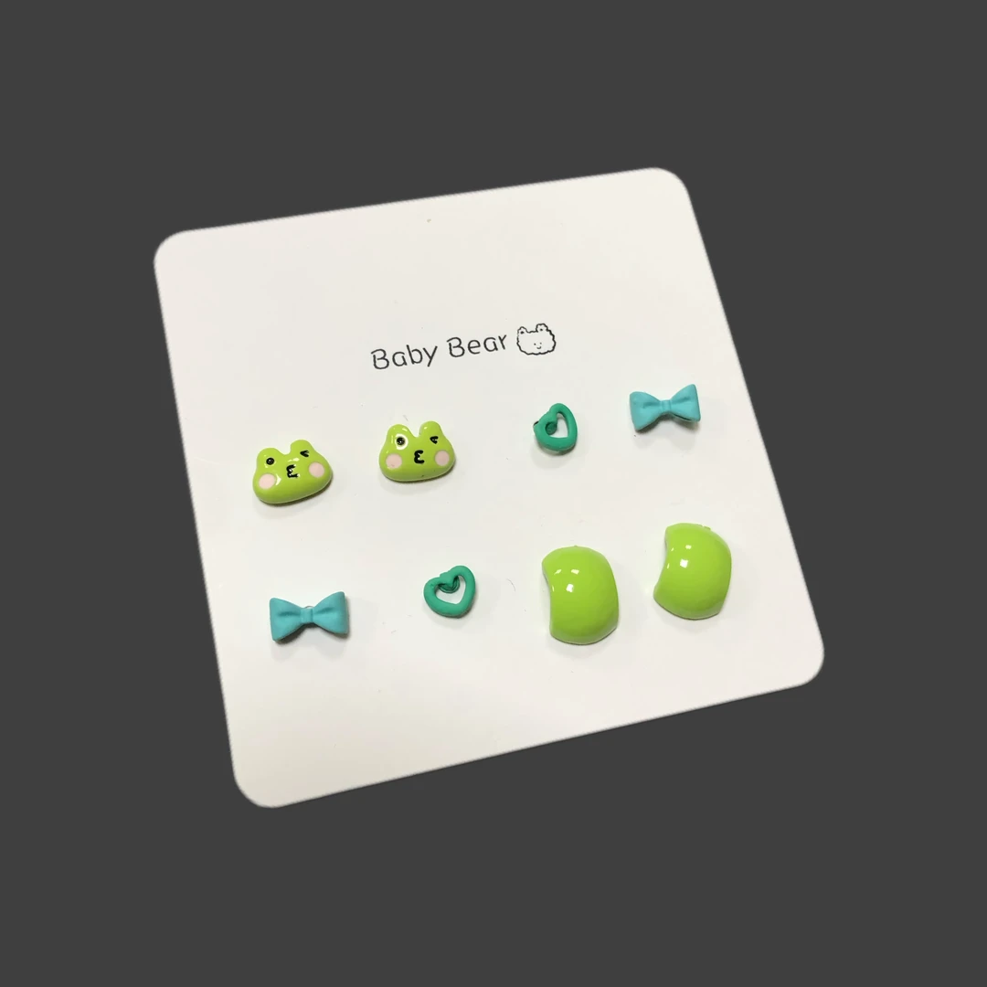 铜合金耳饰 呱呱呱/夏日甜美小众耳钉