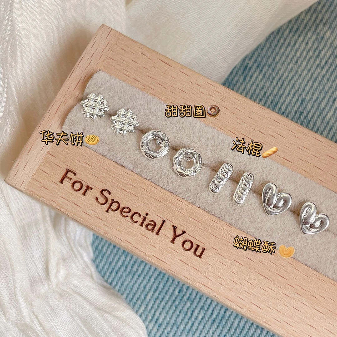 铜合金耳饰 甜品脑袋/夏日甜美小众耳钉