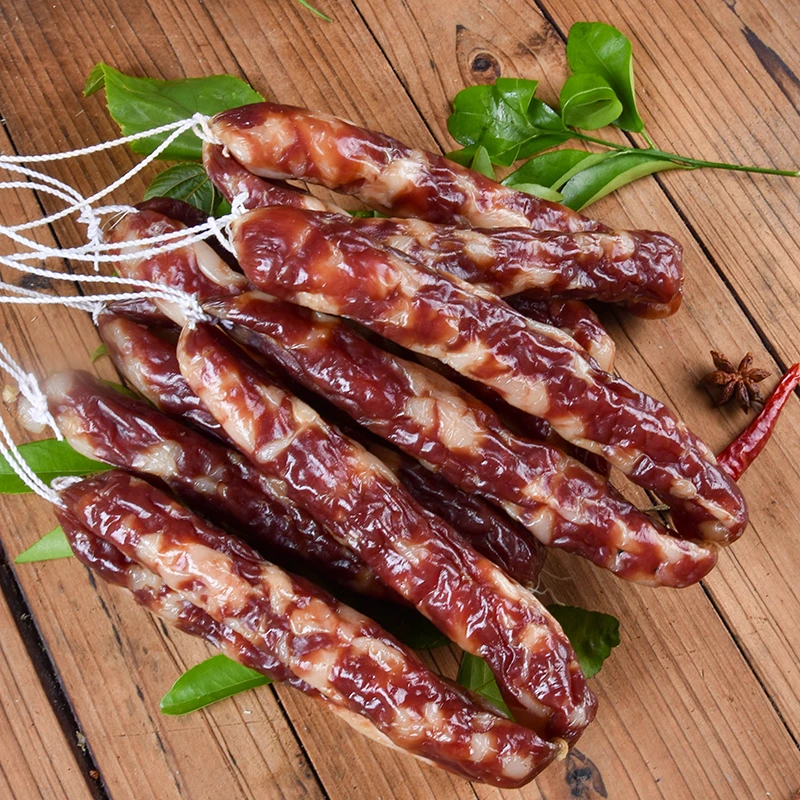 风干香肠咸味腊肠农家手工腊肉纯肉肠咸味赣南风味食材风干腊肠