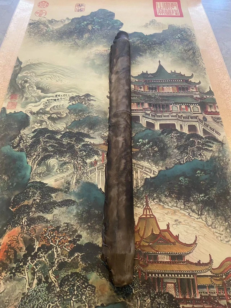 皮棍字画书法一副