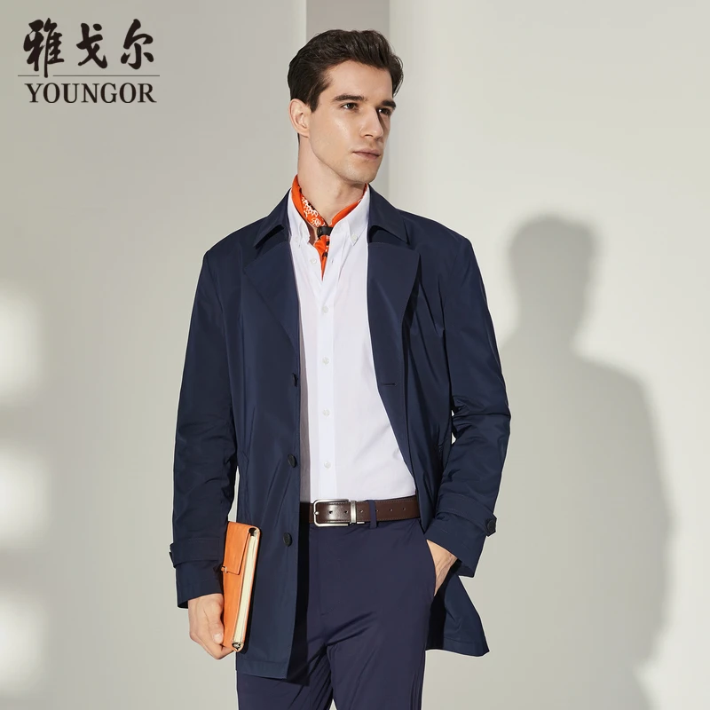 熊梓淇同款风衣秋官方商务休闲潮流帅气防泼水外套男雅戈尔424997