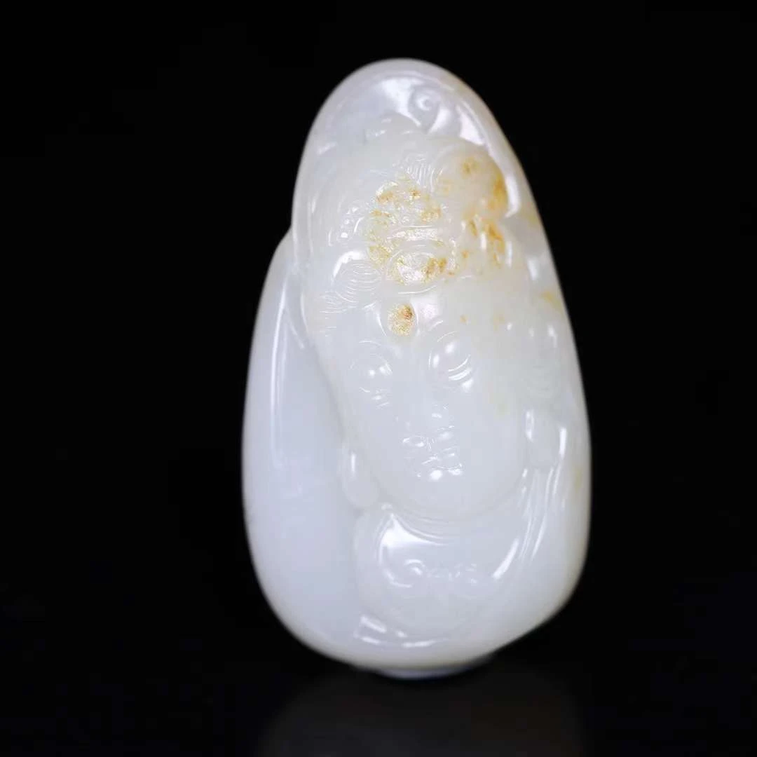 男士女士 和田玉 挂件 观自在