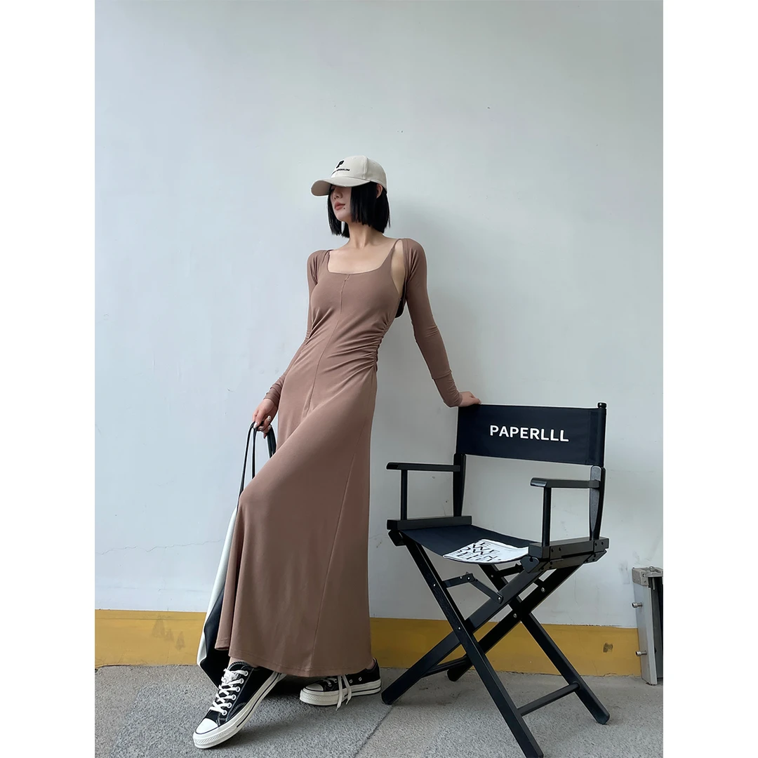 夏季修身设计感中长款两件套长裙P0526Q2667  6.2